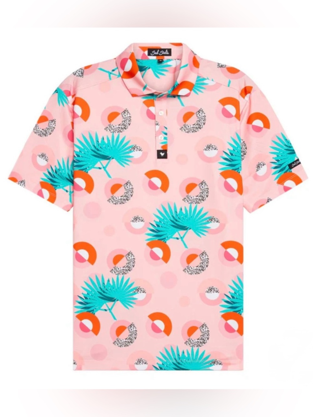BAD BIRDIE Dr. Ace Print Short Sleeve Polo size XL
